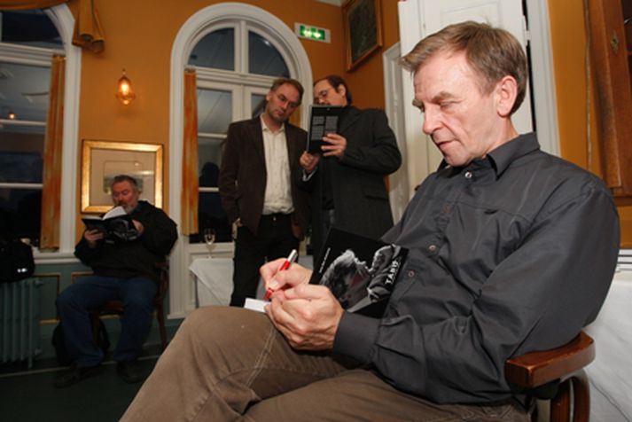 Hörður Torfason, forsvarsmaður mótmælanna á Austurvelli.