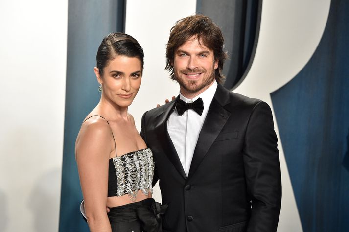 Nikki Reed og Ian Somerhalder á verðlaunahátíð árið 2020.