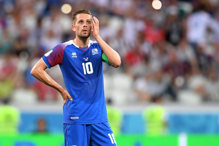 Gylfi Þór Sigurðsson á HM í Rússlandi.