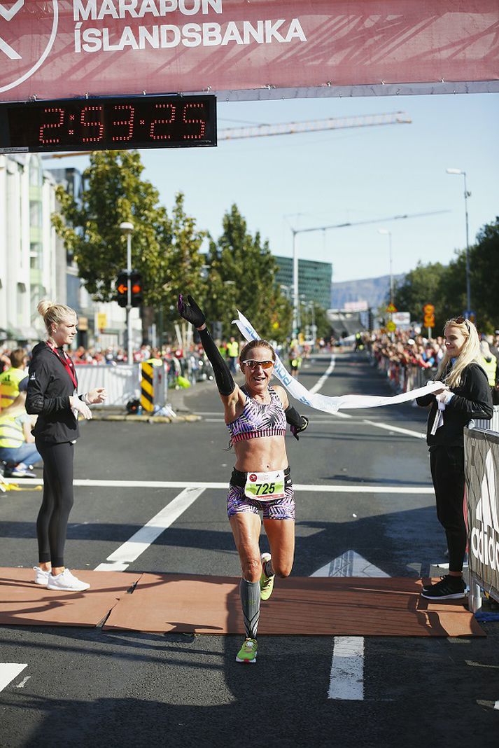 Natasha Yaremczuk var fyrst kvenna í mark.