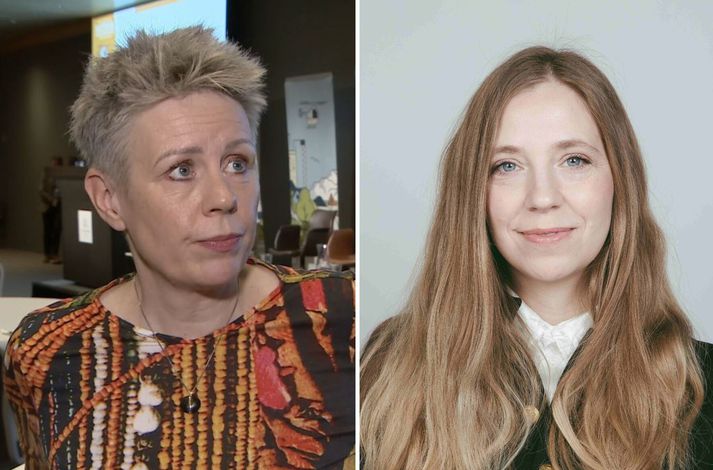 Bjarnheiður Hallsdóttir, formaður Samtaka ferðaþjónustunnar, (t.v.) sparar ekki stóru orðin í gagnrýni sinni á umfjöllun Heimildarinnar og Ingibjargar Daggar Kjartansdóttur (t.h.) um íslenska ferðaþjónustu.