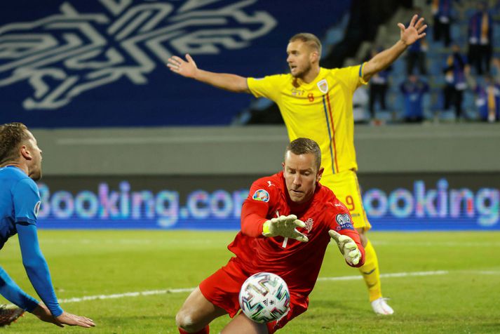 Hannes Þór Halldórsson lék sinn síðasta landsleik í september.