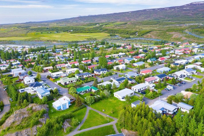 Frá Egilsstöðum. Talsverð hlýindi munu fylgja þessum suðlægu áttum.