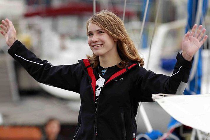 „Ég má sigla og það er frábært,“ sagði Laura við blaðamenn í gær. Fréttablaðið/AP