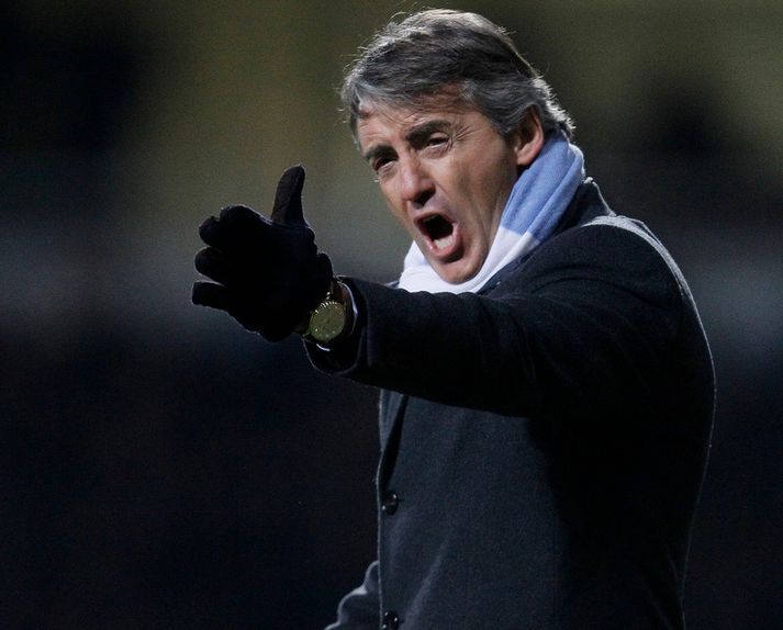 Roberto Mancini stjóri Manchester City.