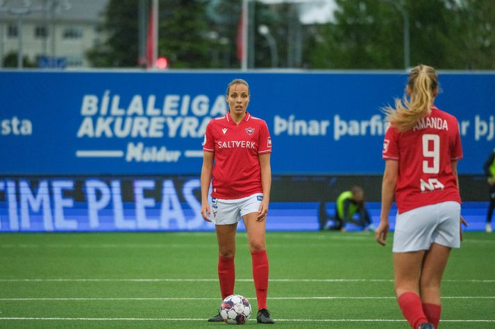 Anna Björk skoraði sigurmark Vals.