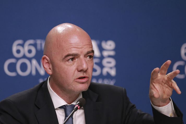 Gianni Infantino er í smá veseni.