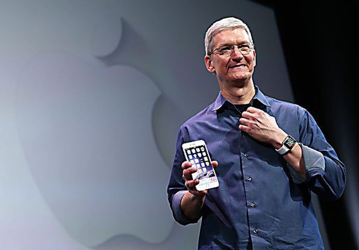 Tim Cook forstjóri Apple mun kynna nýja snjallsíma fyrirtækisins á kynningu í haust.