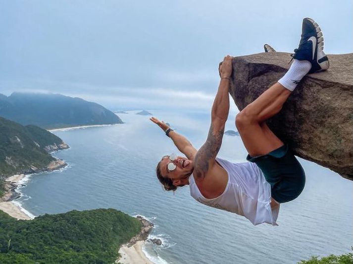 Rúrik skemmtir sér greinilega vel í Brasilíu.