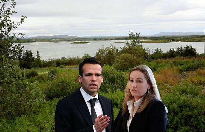 Hjónin Magnús Orri Schram og Herdís Hallmarsdóttir fá glæsilega einbýlishúsalóð með útsýni yfir Elliðavatn.
Samsett mynd