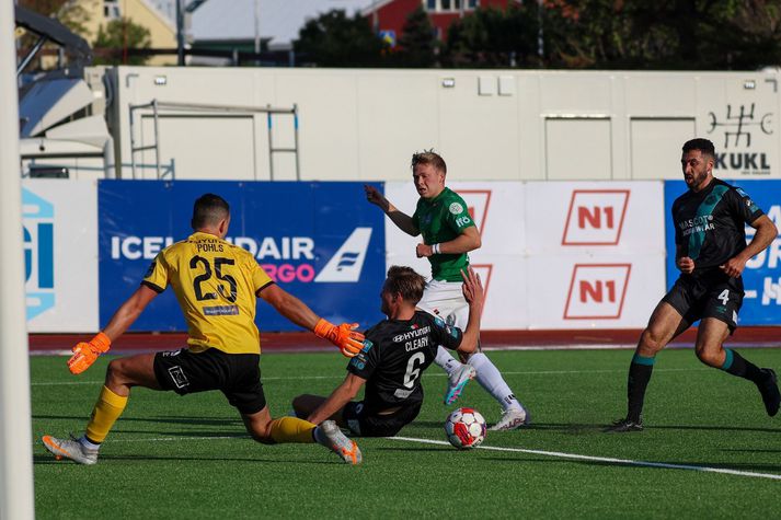 Jason Daði skoraði fyrra mark Breiðabliks í 2-1 sigri á Shamrock Rovers í síðustu umferð Meistaradeildar Evrópu.