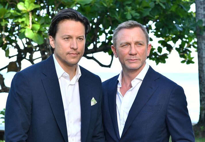 Cary Fukunaga, leikstjóri Bond 25 og stjarna hennar, Daniel Craig.