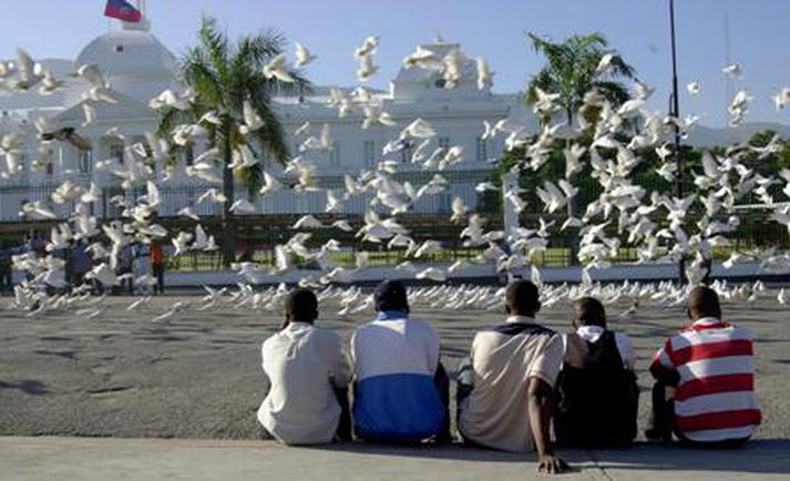 Forsetahöllin í Port-au-Prince. Mynd/ AFP.