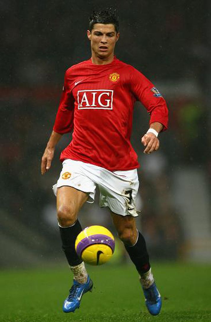 Ronaldo skoraði bæði mörk United gegn Everton um helgina.