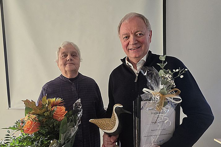 Magnús Karel Hannesson og Inga Lára Baldvinsdóttir á Eyrarbakka, sem eru handhafar menningarverðlaunar Árborgar 2025.