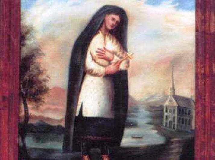 Málverk af Kateri Tekakwitha.