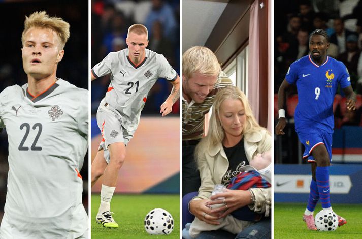 Þeir bræðurnir léku gegn hvor örðum á Parc de Princes 9.sept. Hér má einnig sjá Ragnhildi með Daníel árið 2006, nýfæddur.