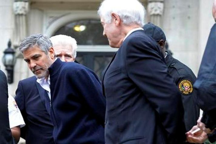 Georg Clooney ásamt föður sínum.