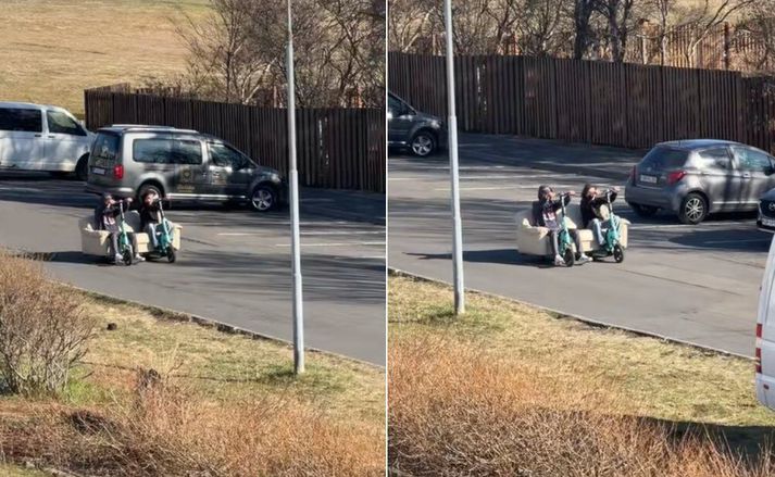 Rúmlega 80 þúsund manns hafa horft á myndband af uppátækinu á TikTok þegar þetta er skrifað. 