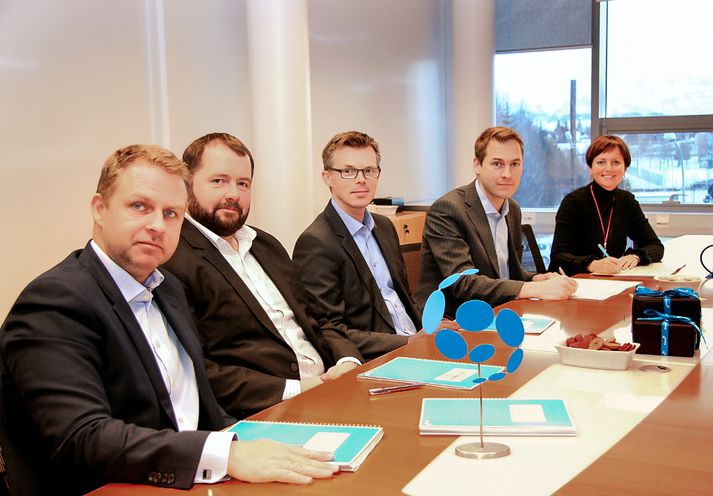 Pétur Örn Sverrisson (LBI), Halldór Backmann (LBI), Guðmundur Stefán Björnsson Símanum, Halldór Sigurjónsson (LBI) og Elín Rós Sveinsdóttir Símanum.