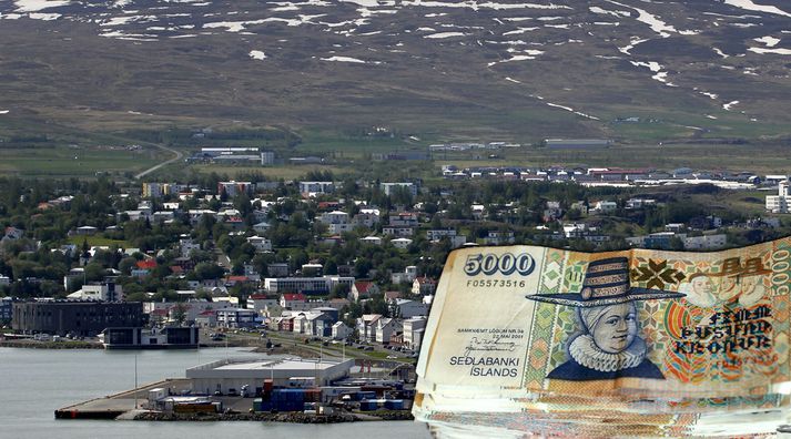 Stúlkan fann veskið í morgun