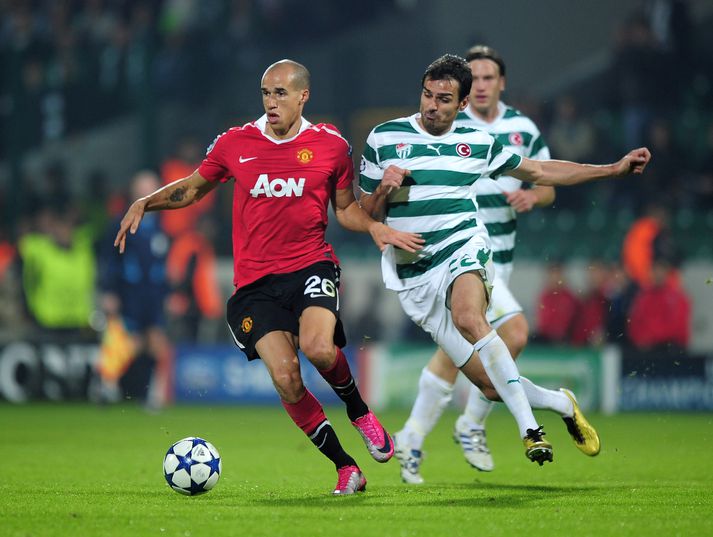 Obertan með boltann gegn Bursaspor í Meistaradeildinni á síðustu leiktíð.