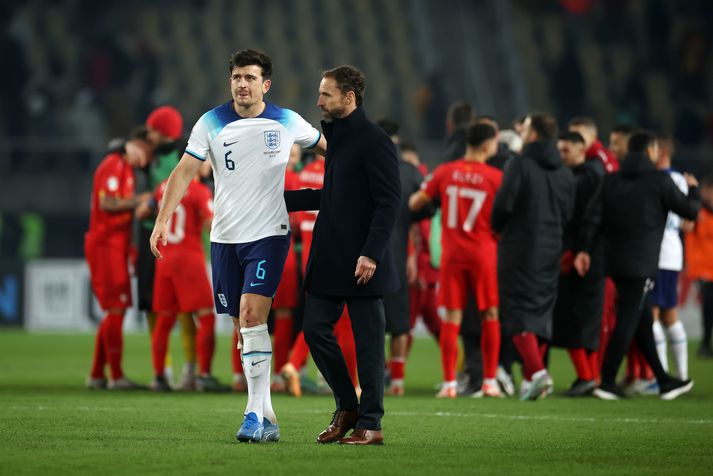 Harry Maguire og Gareth Southgate eru bestu mátar.