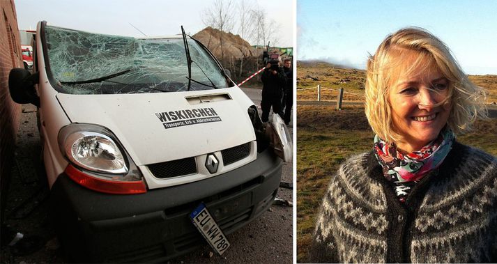 Margrét Hügemann segir fólkið í bænum mjög skelkað eftir gríðarlega öfluga sprengingu.