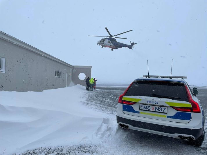 Þyrlusveit Landhelgisgæslunnar var meðal annars kölluð út vegna veikinda á Blönduósi.