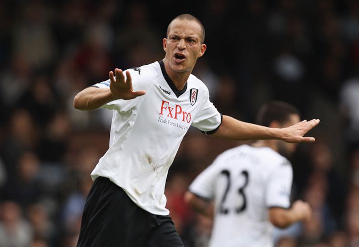Bobby Zamora var á skotskónum hjá Fulham í dag.