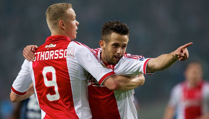 Miralem Sulejmani og Kolbeinn Sigþórsson.