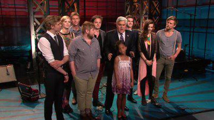 Of Monsters and Men komu fram hjá Jay Leno á föstudag.