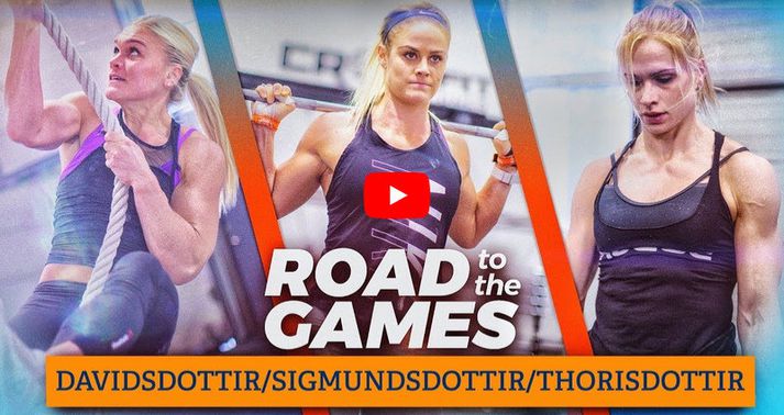 Katrín Tanja Davíðsdóttir, Ragnheiður Sara Sigmundsdóttir og Anníe Mist Þórisdóttir.