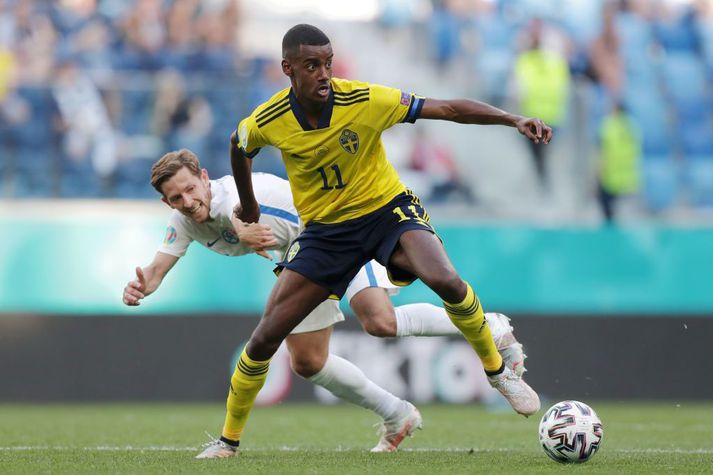 Alexander Isak var valinn maður leiksins í kvöld.