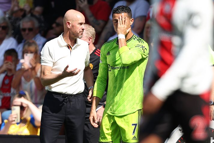 Ronaldo hafði lítinn áhuga á því sem Ten Hag hafði að segja.