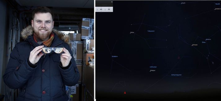 Sævar Helgi segir best að fara út úr bænum til að losna við ljósmengunina og horfa til himins í klukkutíma eða tvo.