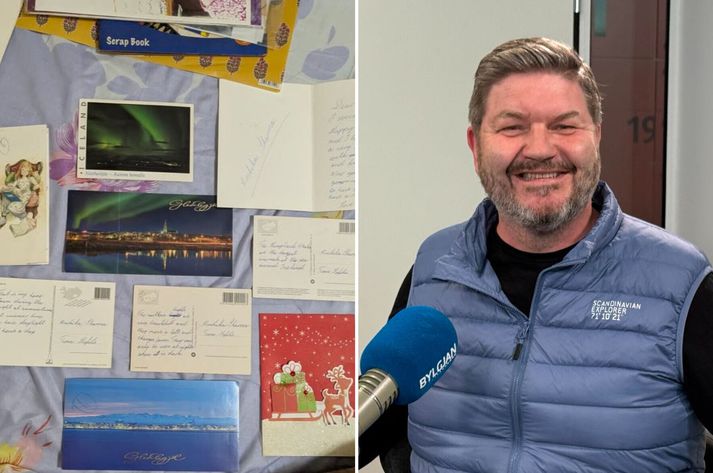 Ambika lét fylgja með mynd af kortum sem Hafdís hafði sent henni í gegnum árin. Hans Steinar Bjarnason, upplýsingafulltrúi SOS barnaþorpa, hefur nú fundið Hafdísi.