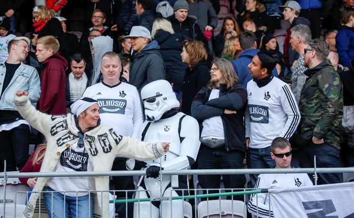 Stuðningsmenn FH voru í stuði í Kópavogi.