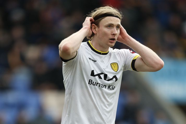 Jón Daði Böðvarsson skoraði fyrir Burton Albion í ensku C-deildinni í dag. Þetta var hans fyrsta deildarmark síðan í janúar.