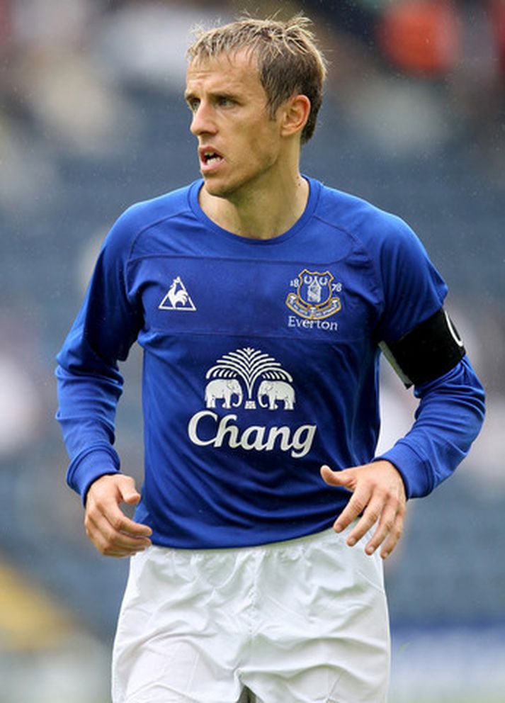 Phil Neville í leik með Everton.