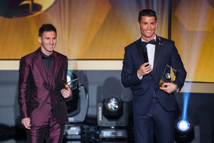 Ronaldo og Messi á hátindi ferilsins.