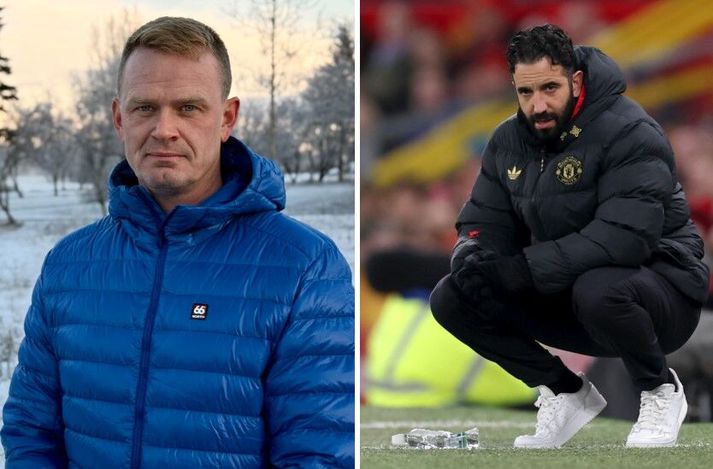 Hjörvar er ánægður með ákvörðun stjórnar Manchester United með láta Amorim fara. 