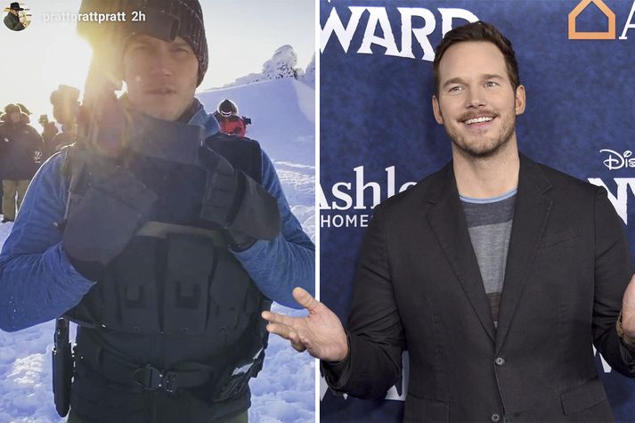 Chris Pratt dvaldi á Íslandi við tökur á kvikmyndinn The Tomorrow War í fyrra og virðist hafa fengið nokkuð óáreiðanlegar upplýsingar um tökustaðinn.