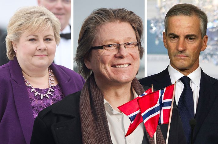 Erna Solberg og Jonas Gahr Støre bítast um það hver mun gegna embætti forsætisráðherra eftir kosningar.