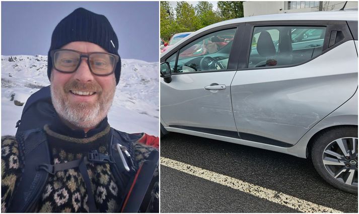 Einar vill ekki segja til mannsins, hann hafi virkað hinn vænsti í síma né heldur á hvaða bílastæði þetta var. En þarna koma margir bílar og leggja.