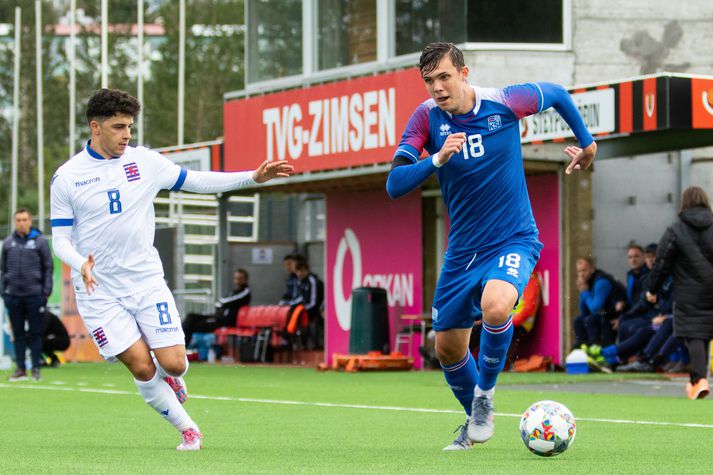 Willum Þór Willumsson í leik með U21-landsliðinu.