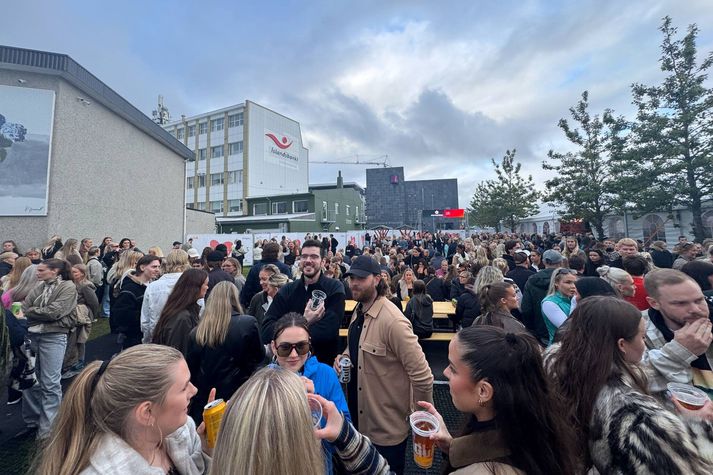 Gestum var gert að yfirgefa Bylgjutjaldið.