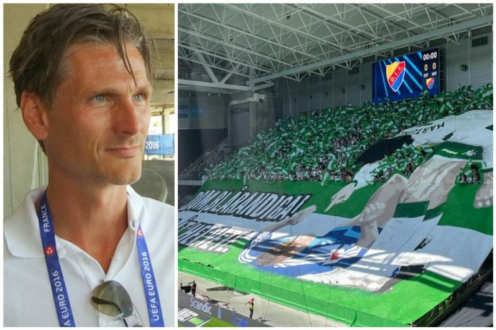 Pétur Marteinsson á enn sérstakan stað í hjarta stuðningsmanna Hamarby. Það er ljóst eftir leik liðsins um nýliðna helgi.