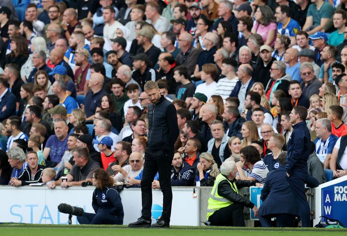 Graham Potter mátti þola sitt fyrsta tap sem stjóri Chelsea gegn sínu gamla félagi.