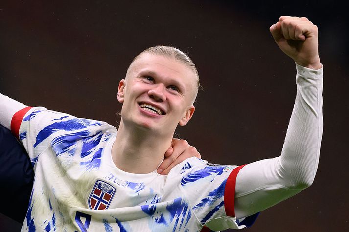 Erling Haaland raðaði inn sextán mörkum í undankeppni HM og Noregur vann alla sína leiki.